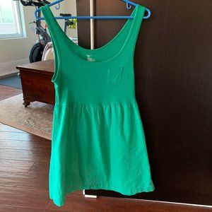 Green Gap Tank Sundress with Front Pocket.